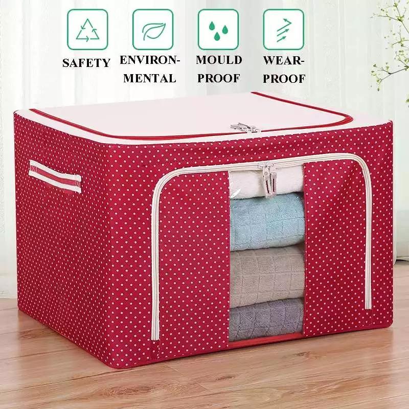 Storage Box Foldable Large Capacity Oxford Cloth Clothes Sundries Organizer Case For Household - Storage Box